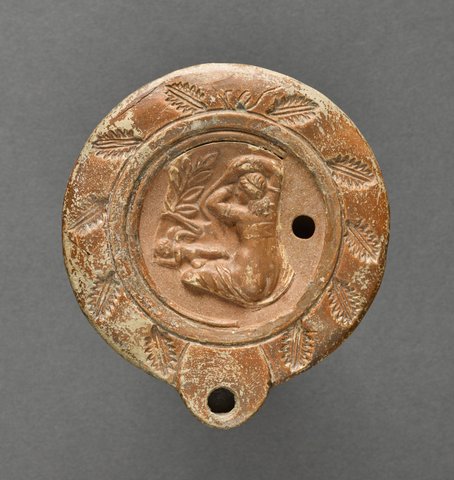 lampara de aceite venus italia segunda mitad del siglo i dc arcilla el medallon se monto en la lampara en el siglo xix